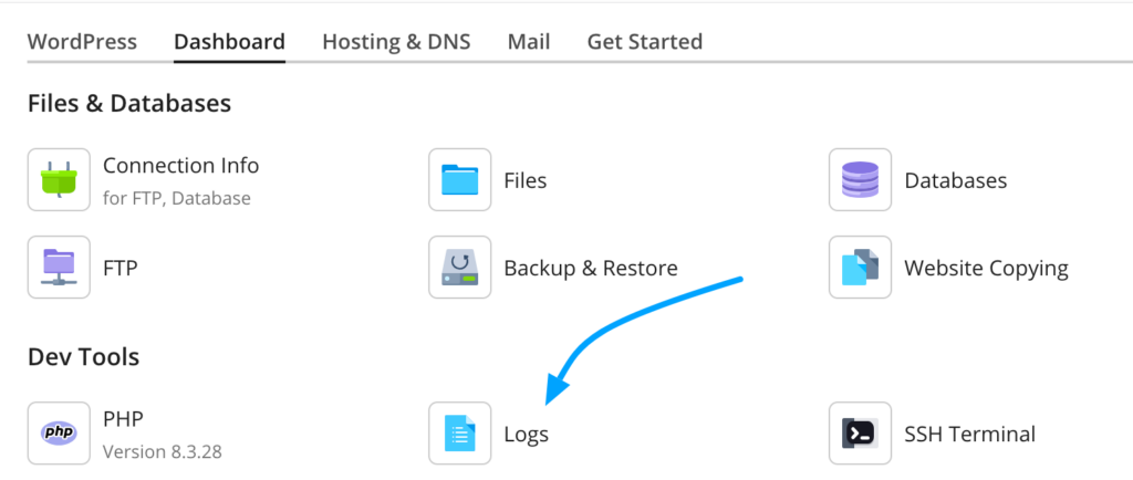 Dove trovare log su Plesk