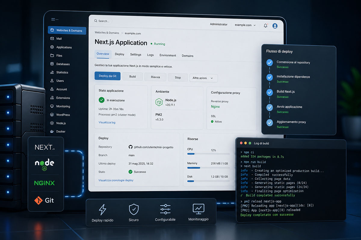 Creare un’estensione per Plesk: la mia esperienza con Next.js